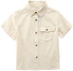 Khaki button up, short sleeve